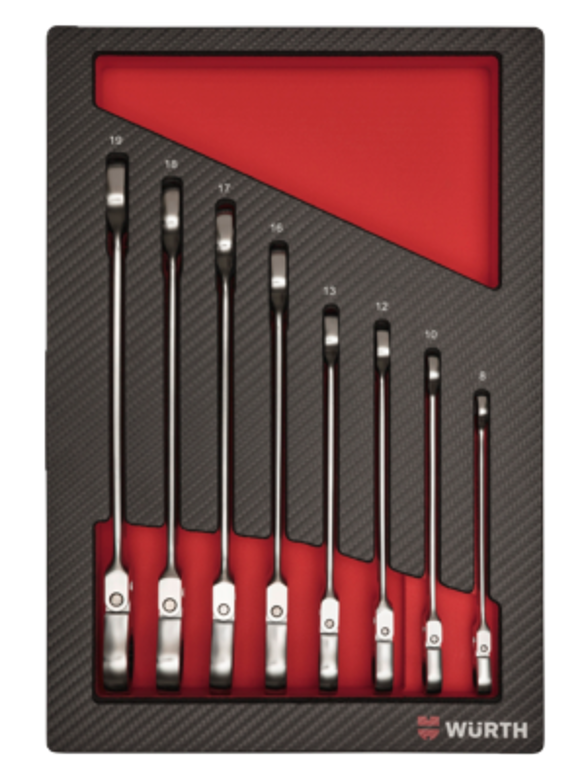 Sada ohebných ráčnových kombi klíčů