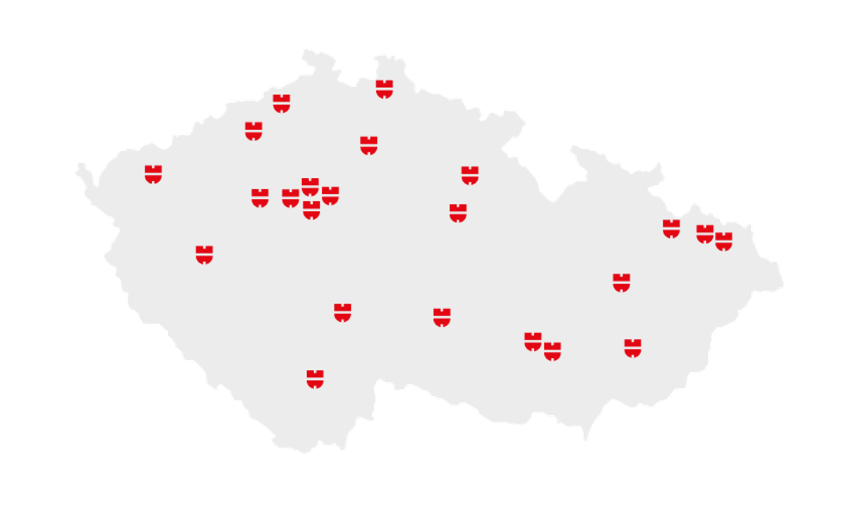 Mapa prodejen